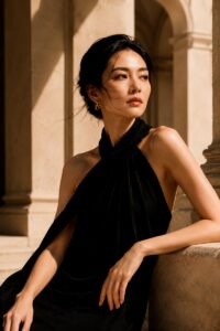 Immagine editoriale ispirata al mondo del lusso e al personal branding nella moda internazionale Ferragamo.