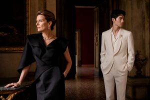 Campagna pubblicitaria Damiani Icons con Mariacarla Boscono e I.N fotografati da Larissa Hofmann